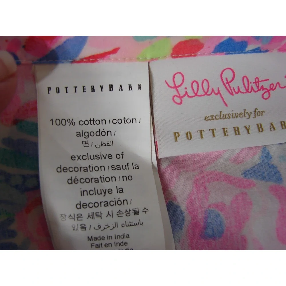 Pottery Barn Lilly Pulitzer Fan Sea Pants Shower Curtain 72x72 100% Cotton NWOT